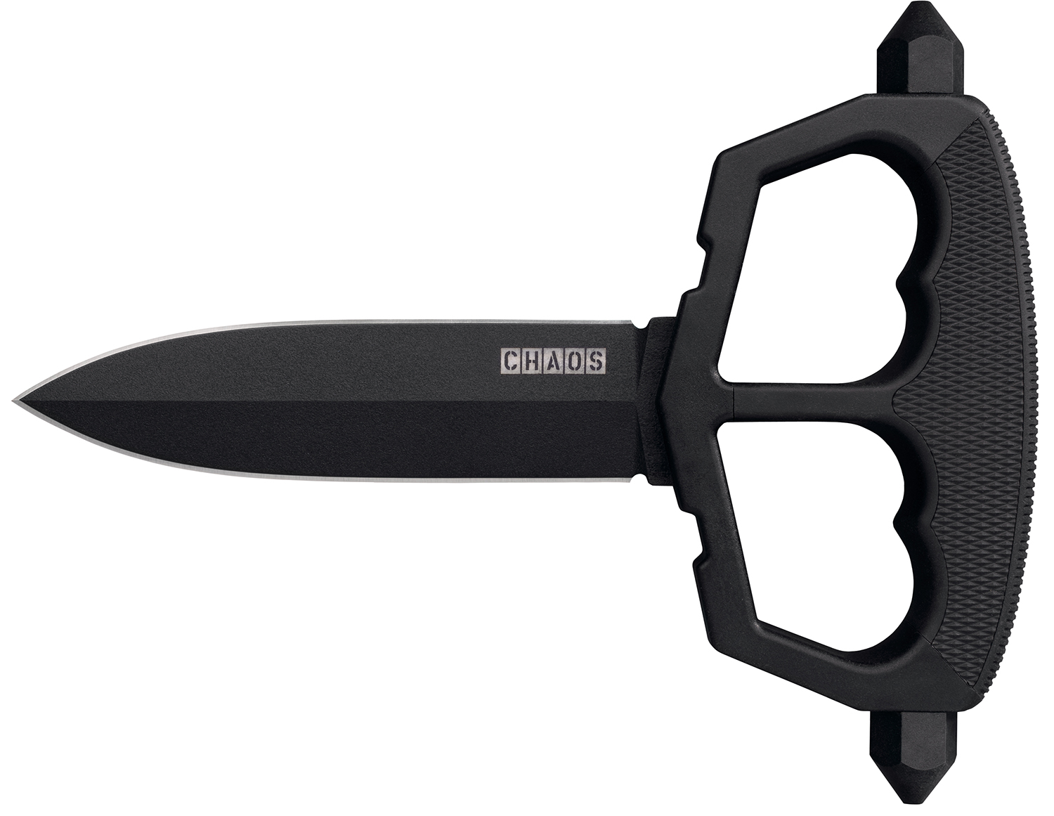 Cold Steel CS80NT3 Chaos Push Knife 5” Fixed Plain Black Matte Powder...