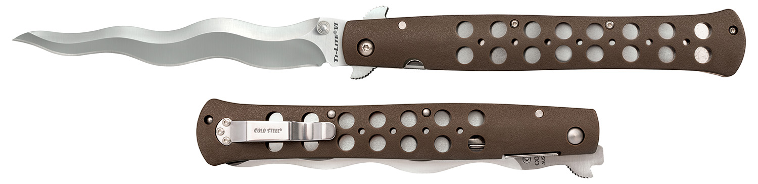 Cold Steel CS-26SXK6 Ti-Lite 6" Folding Knife AUS-10A Blade Black Handle