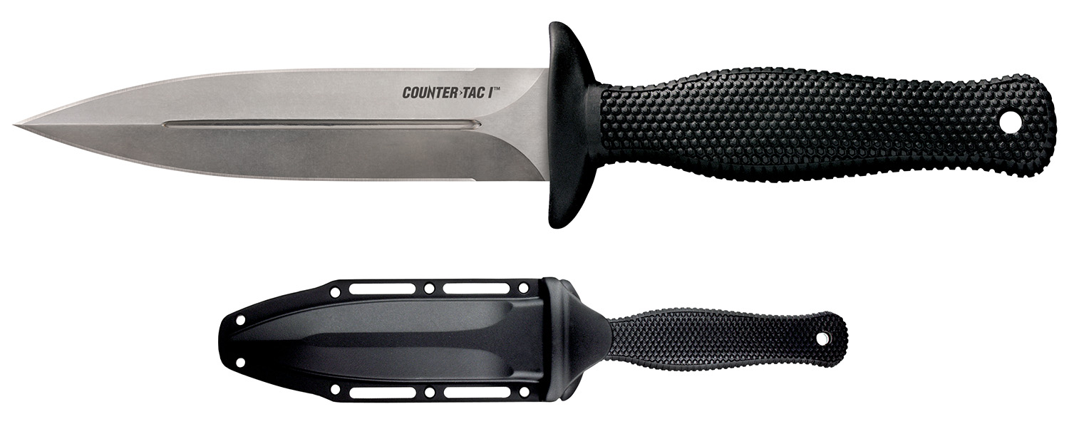 Cold Steel CS10BCTL Counter TAC I 5" Spear Point AUS-8A Blade Knife - Cold Steel, Inc. - SPEAR POINT
