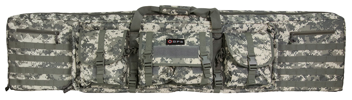 GPS DRC55ACU Double Rifle Case 55" A-TACS AU 600D Polyester MOLLE