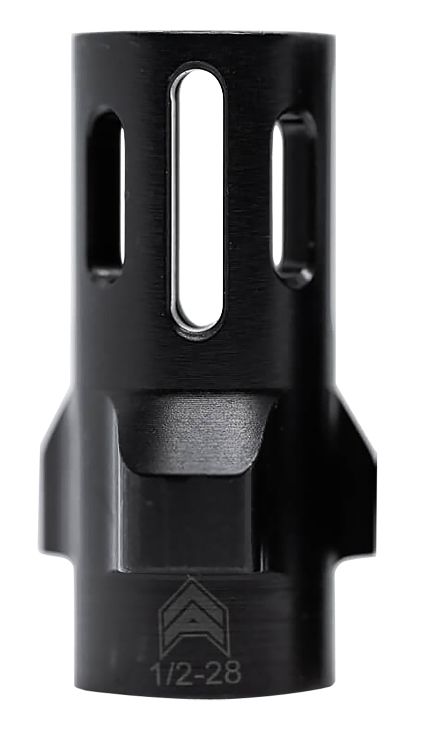 Angstadt Arms AA093LHB28 Flash Hider  Black Hardcoat Anodized Steel with 1/2-28 tpi Threads 1.42 OAL for 9mm Luger