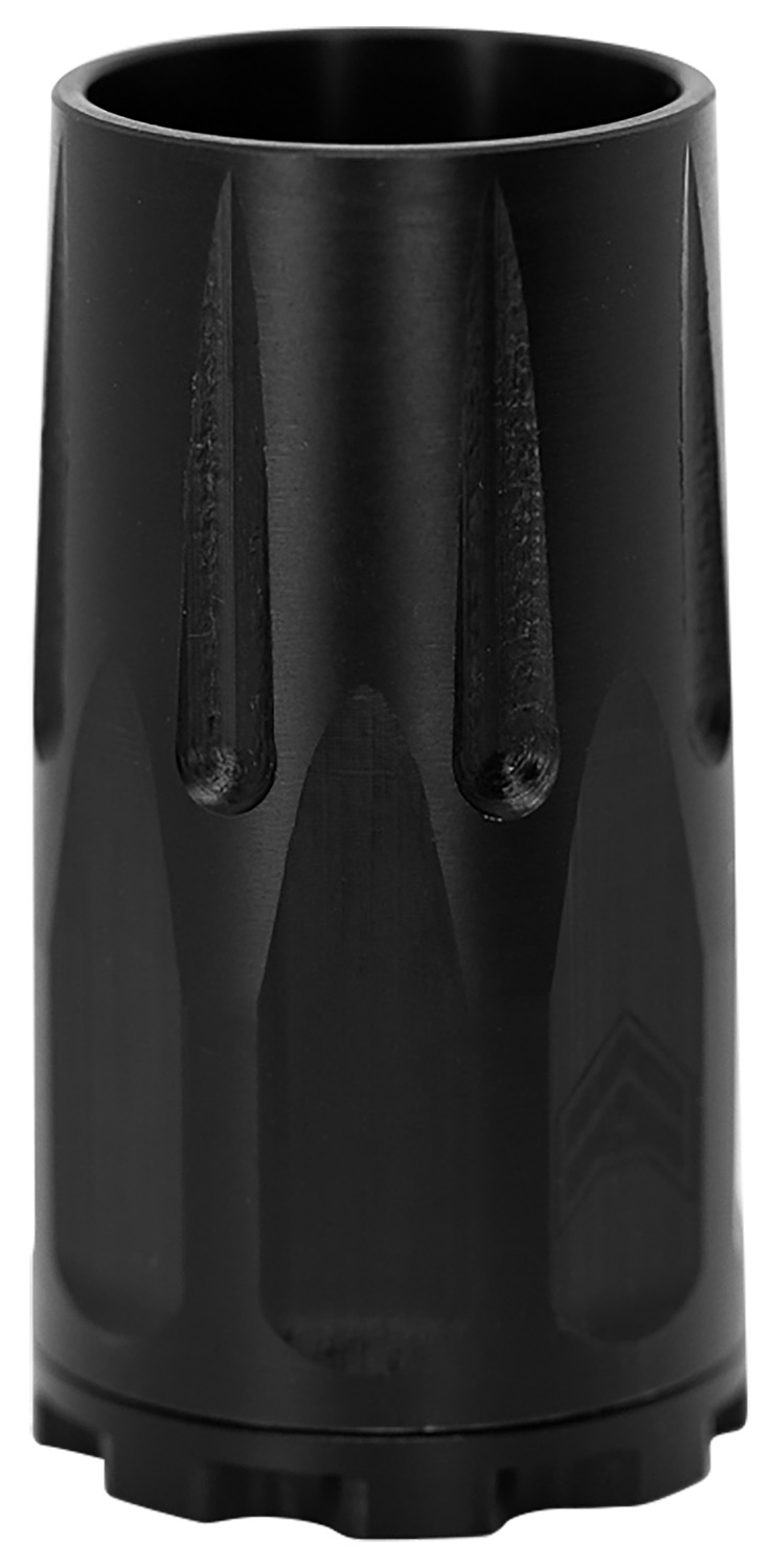 Angstadt Arms AA093LBC01 Blastwave Blast Shield Black Hardcoat Anodized Steel with 2.50 OAL for 9mm Luger 3-Lug Attachments