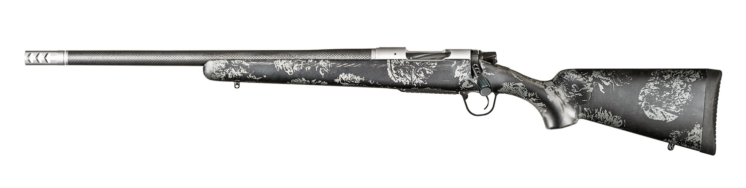 Christensen Arms 8010617400 Ridgeline FFT 7mm-08 Rem 4+1 20″ Carbon Fiber/Threaded Barrel, Stainless Steel, Black with Gray Accents Stock, Left Hand