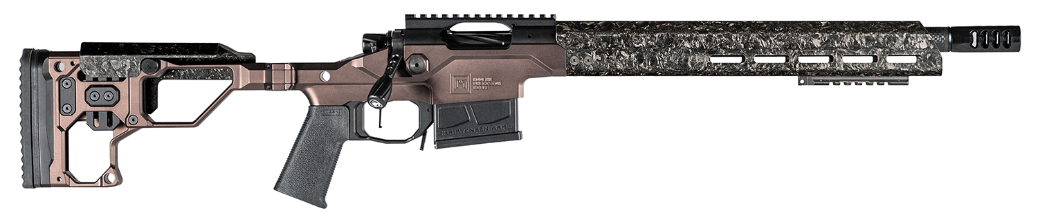 Christensen Arms 8010300800 Modern Precision  308 Win 16" Threaded Carbon Fiber Barrel 5+1, Black Nitride Finish, Desert Brown Anodized Folding Stock, Polymer Grip