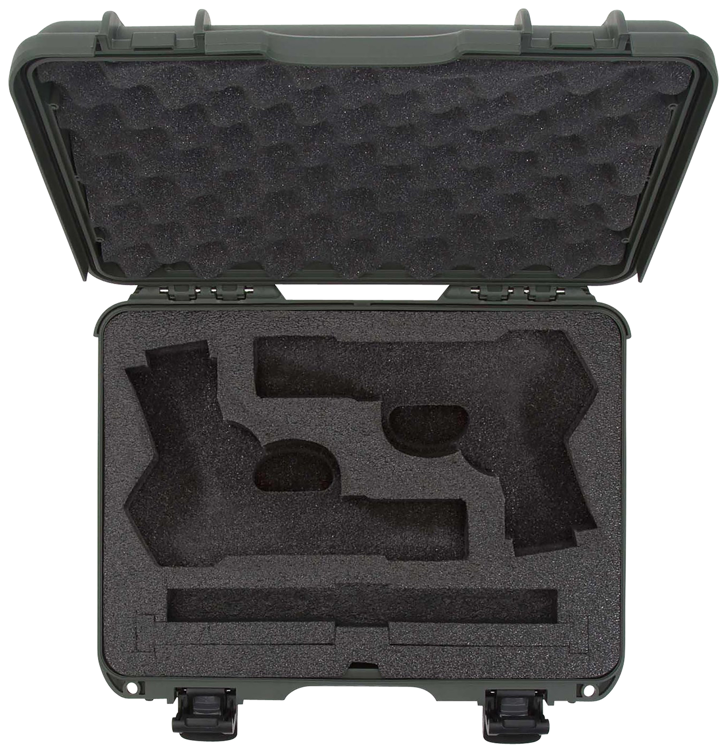 Nanuk 910CLASG6 910 Classic 2 Up Pistol Case Olive Polymer with Latches...-img-0