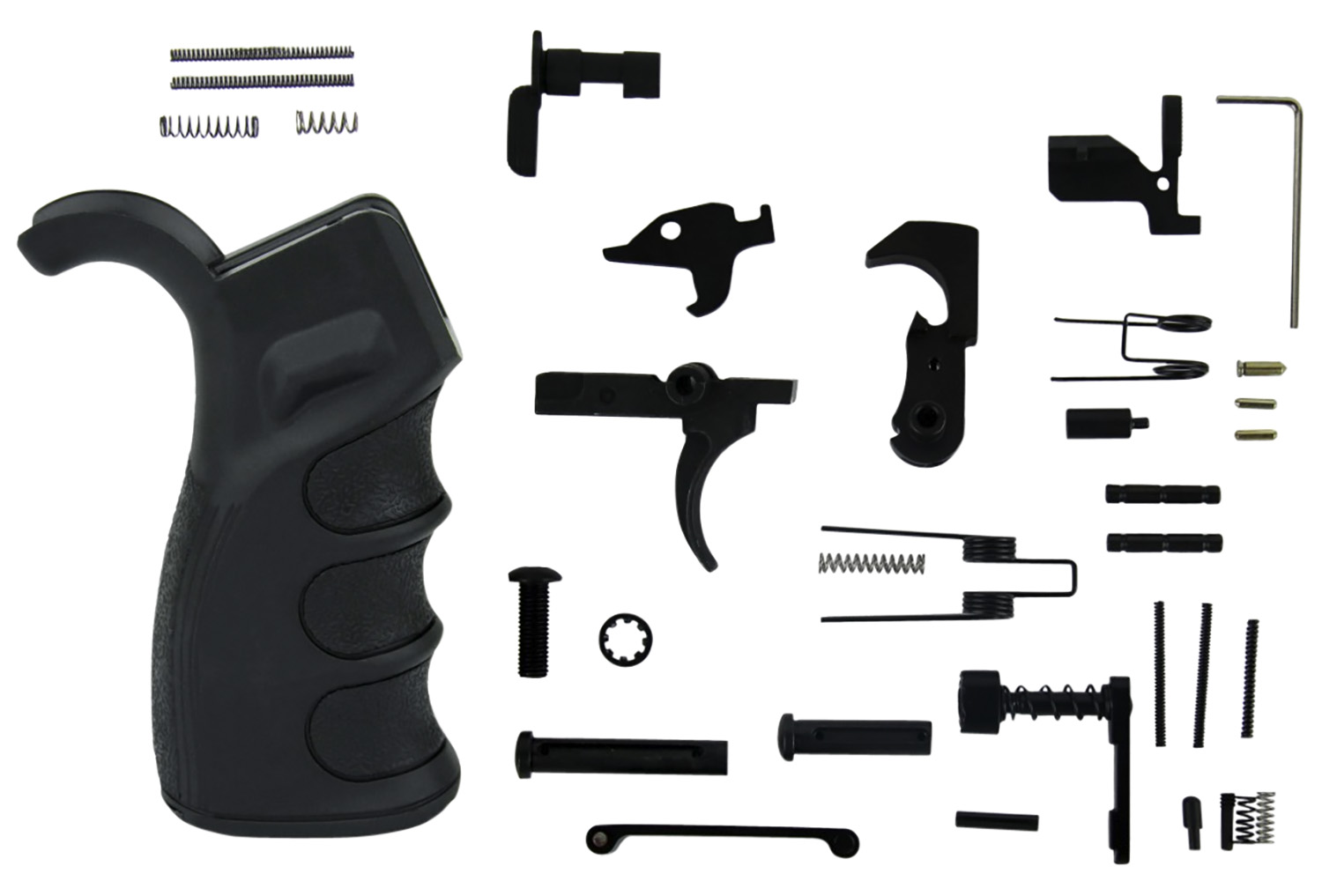 TacFire LPK02USAB AR-15 Lower Parts Kit with PGAR-B Grip Black