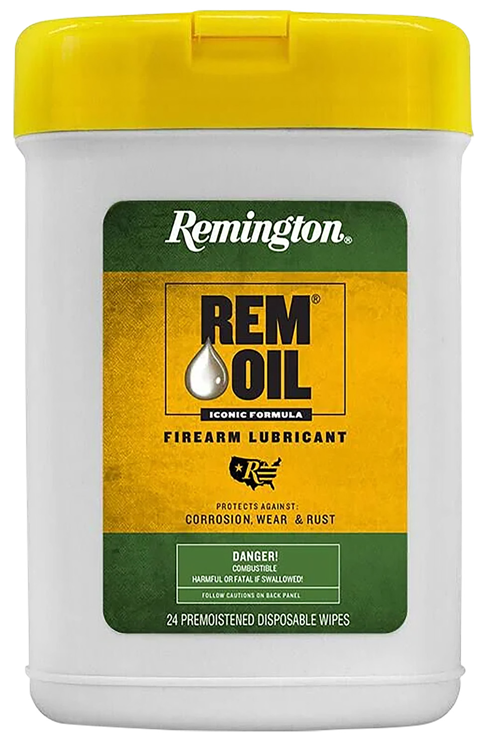 Remington Accessories 16325 Rem Oil  Cleans/Lubricates/Protects Wipes 24 Count