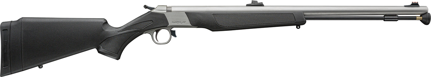 CVA PR2117SVP Wolf V2 50 Cal 209 Primer 24 Matte Stainless Barrel/Rec Black Synthetic Stock Includes Outfit Clam Package
