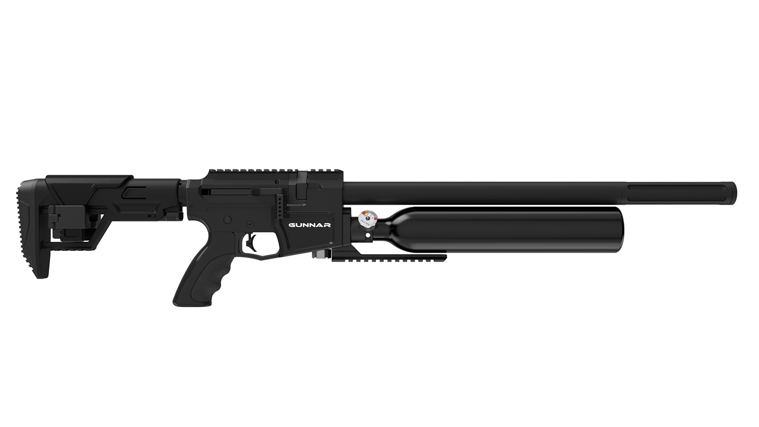 Crosman BPG22S Gunnar Air Rifle PCP 22 Caliber Black Adjustable Stock-img-0