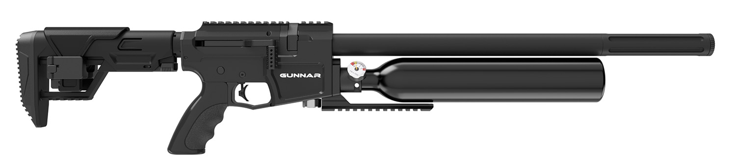 Crosman BPG25S Gunnar Air Rifle PCP 25 Caliber Black Adjustable Stock-img-0