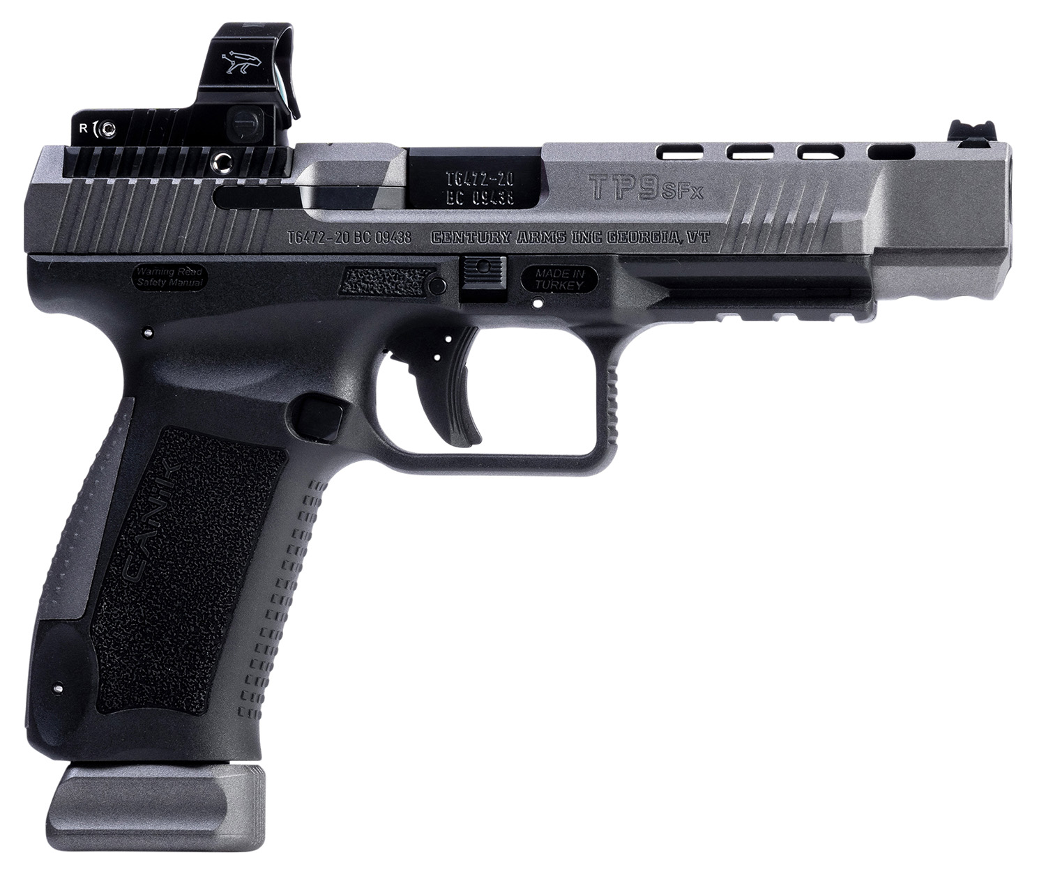 Canik TP9SFx 9mm Pistol 5.2" Barrel Red Dot Sight Tungsten - CIA - Best Price $527.00