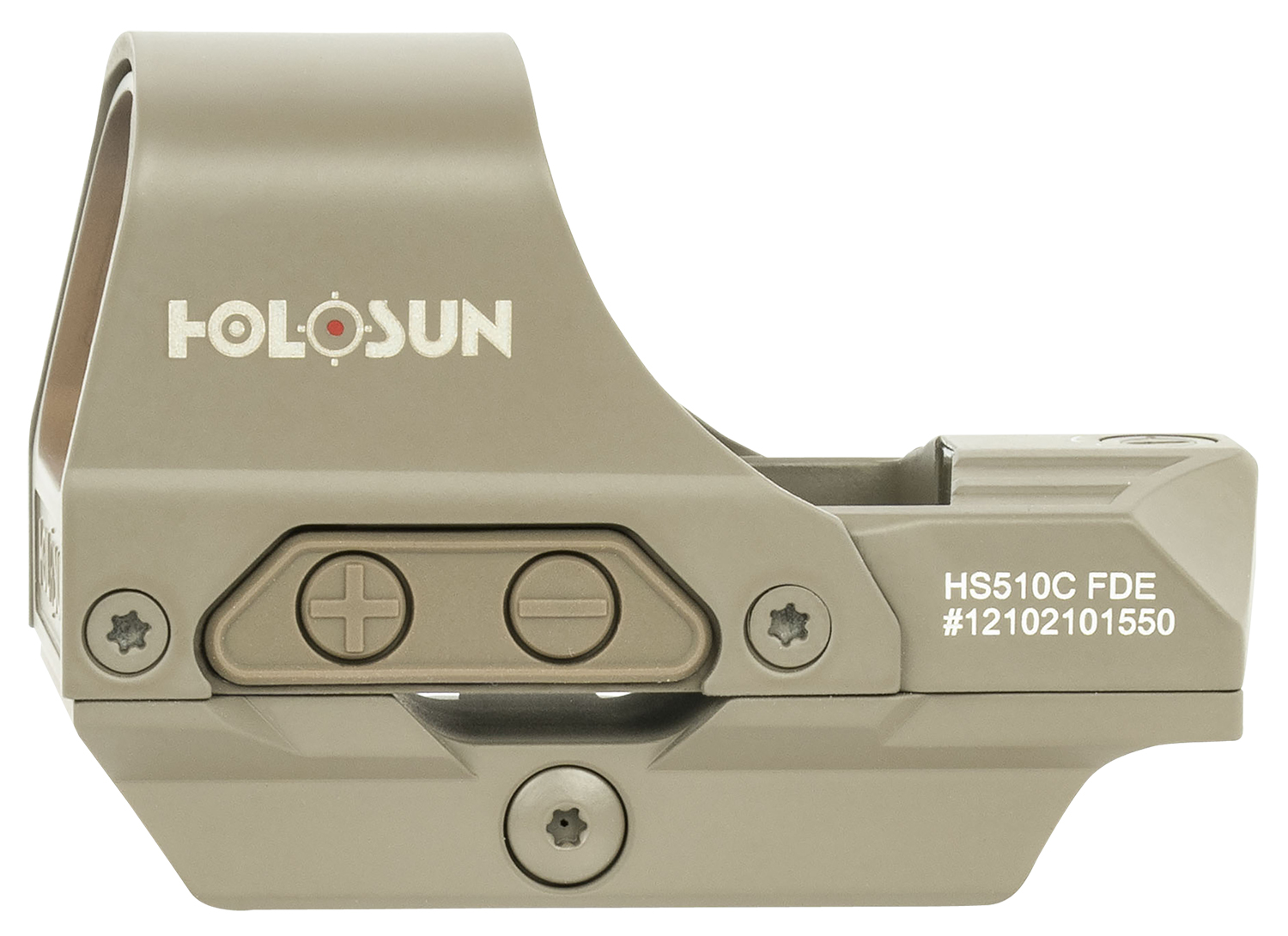 Holosun HS510CFDE 510 Flat Dark Earth 1x, 2 MOA Red Dot/65 MOA Circle Reticle