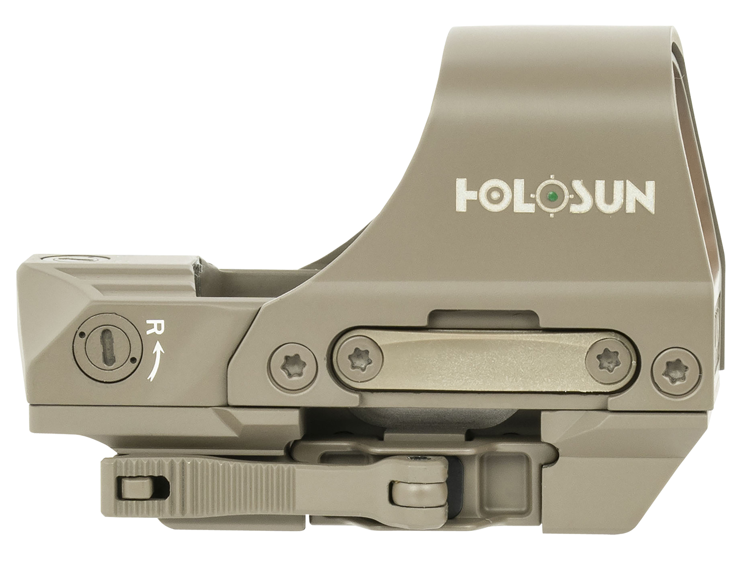 Holosun HS510C-FDE-G Elite Green Dot Sight 65 MOA Circle 2 MOA Dot FDE - Holosun - 0.91" X 1.26"