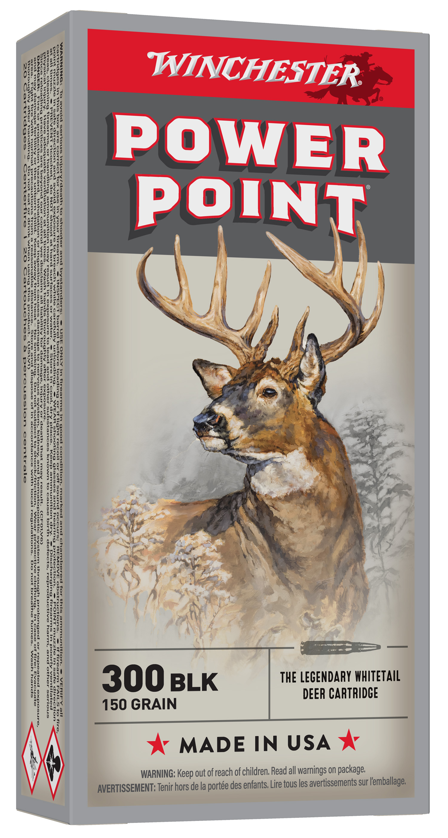 Winchester Ammo X300BLK Power-Point  300Blackout 150gr 20 Per Box/10 Case