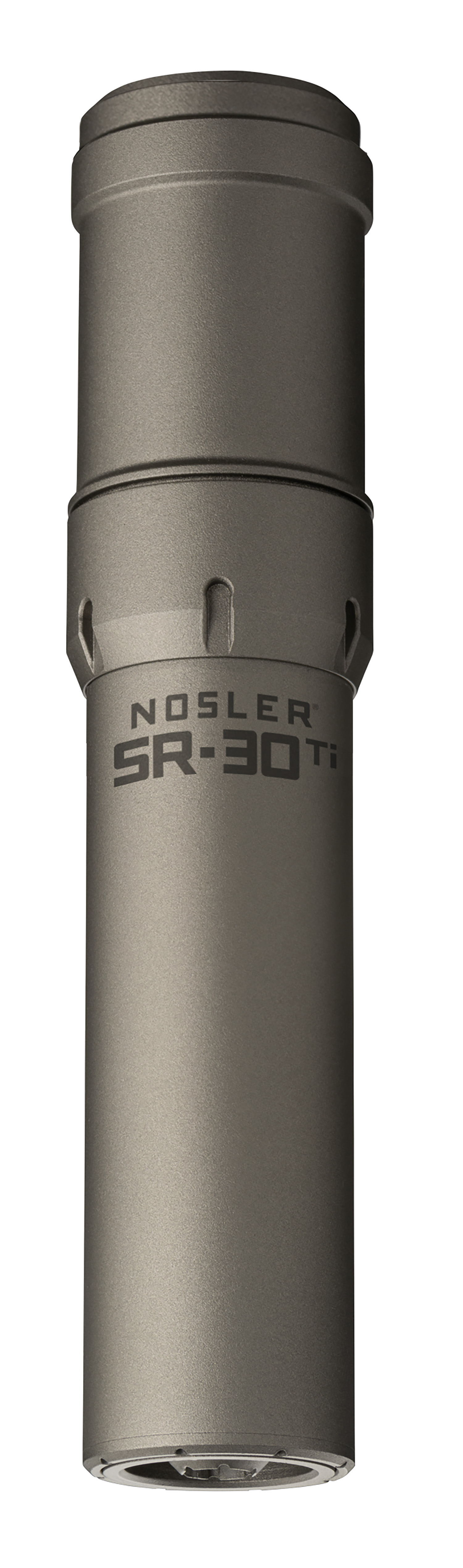 Nosler SR-30Ti Suppressor 30 Cal 7.96 in Titanium Gray 5/8x24 TPI