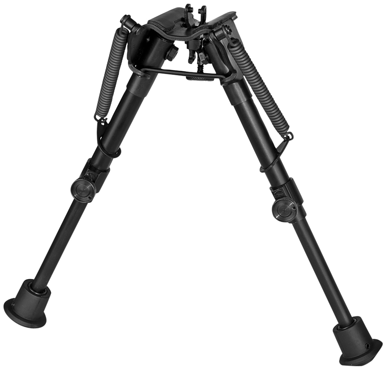 Harris Bipods 1A2-BR2 Non-Swivel BR Swivel Stud, 6-9, Black Steel/Aluminum, Self Leveling Legs, Rubber Feet (No Sling Stud Provision)