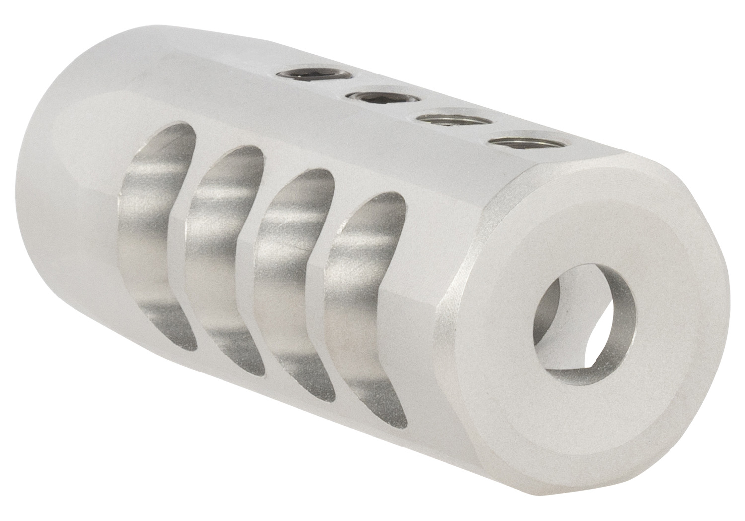 Christensen Arms 8100001702 Side-Baffle  Natural Titanium, 5/8-24 tpi Threads, 338 Cal (.920 D Bull barrel)