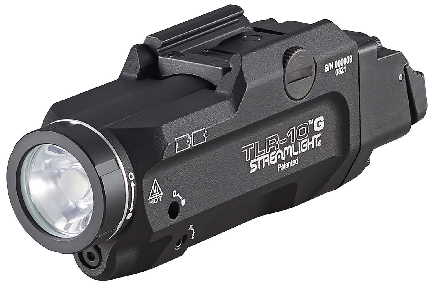 Streamlight TLR-10 G LED Tactical Weapon Light: 1000 Lumens, Green Laser, Rear Switch, Black - Streamlight - 1,000 LUMENS