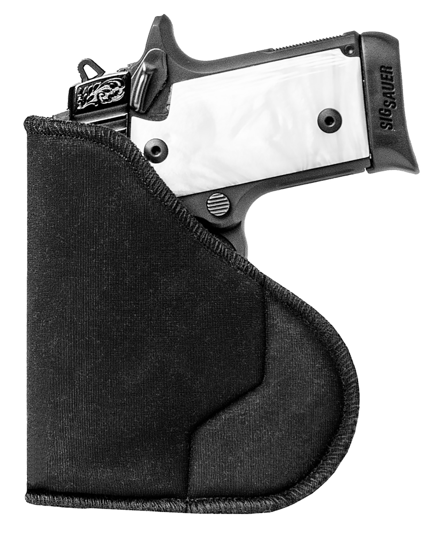 Sentry 35WB06BK HexGrip IWB/Pocket Holster Black Nylon Ambidextrous
