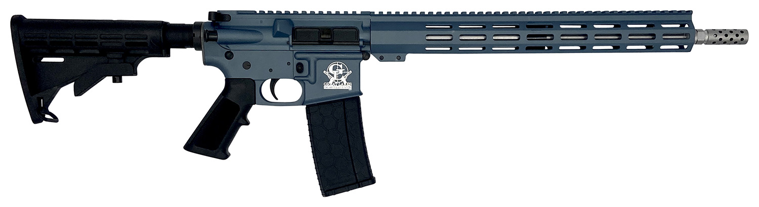 Great Lakes Firearms GL15223SSBLU AR-15  223 Wylde 30+1 16 Stainless Barrel, Blue Titanium Cerakote Receiver, Full Picatinny Rail,  Black Collapsible Stock, Polymer Grip