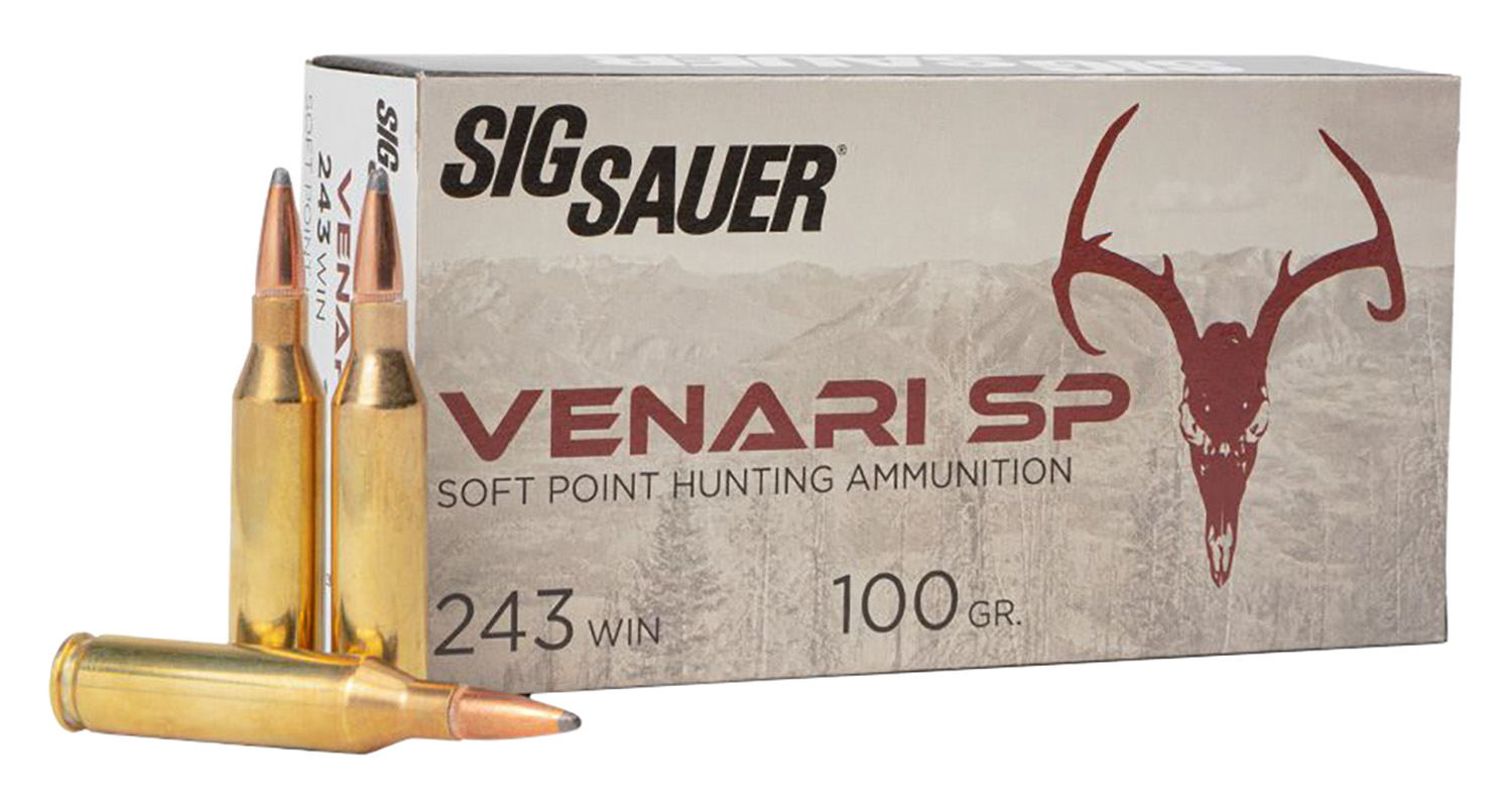 Sig Sauer V243SP100-20 Venari 243 Win 100 Gr 2960 Fps Soft Point (SP) 20 Bx/10 Cs