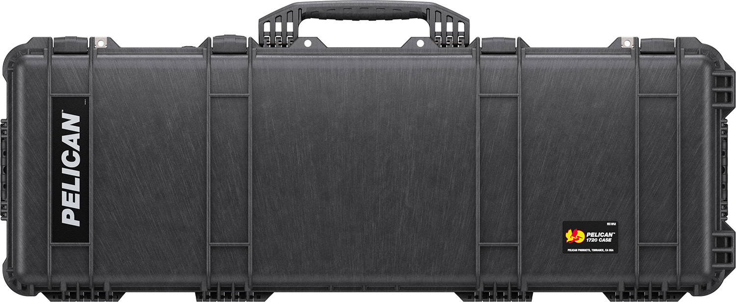 Pelican 1750 Case with Wheels 3 Piece Foam 56"x16"x6" - Pelican - BLACK