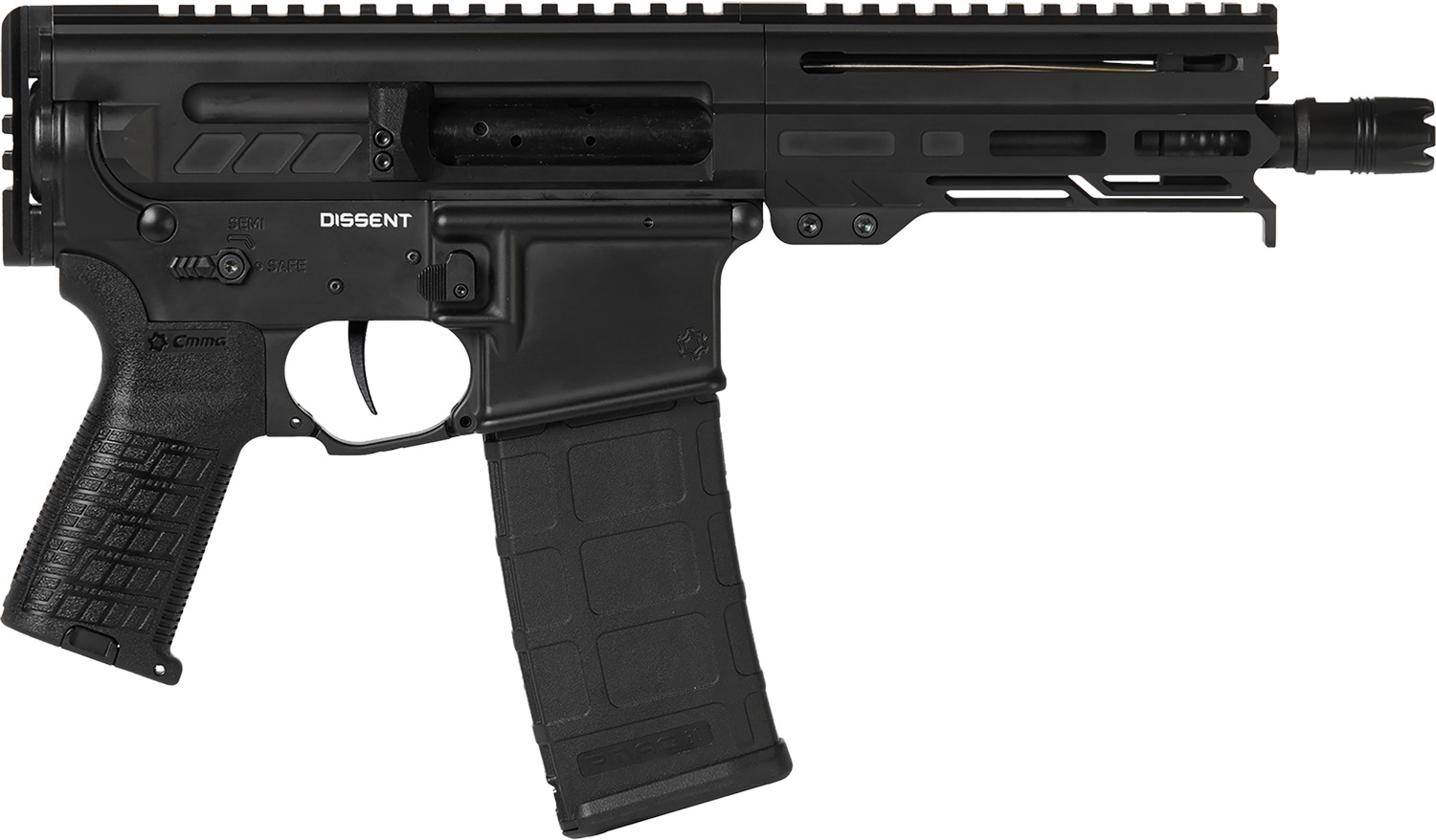 CMMG 30A0E33AB Dissent  300 Blackout 30+1 6.50", Black Cerakote Rec, OEM Grip, Picatinny Buffer Adapter, Zeroed Drop-In Single Stage Trigger