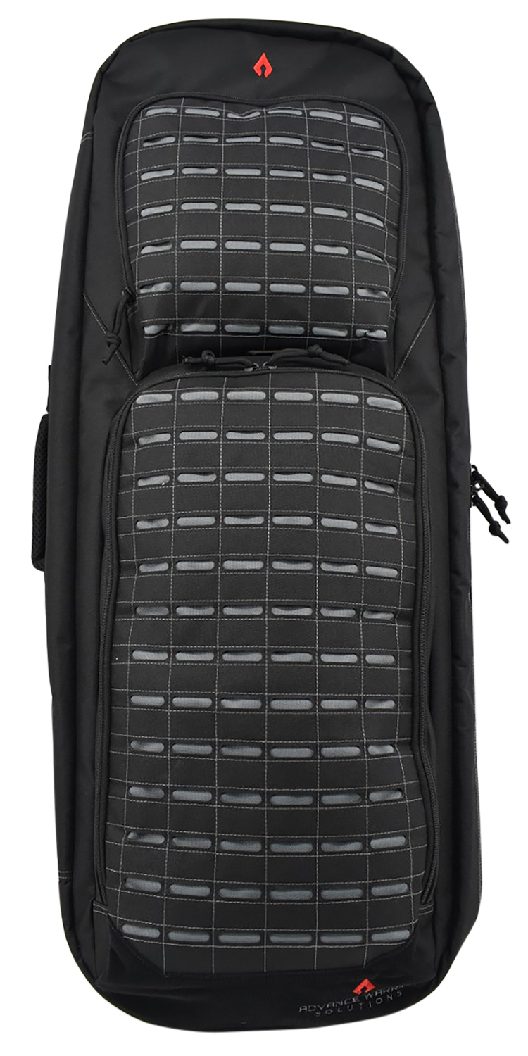 Advance Warrior Solutions FR36RBPBL/GR Frame  36 L Backpack with Side Handle, Black Polyester for Tactical Rifle, Molle Front