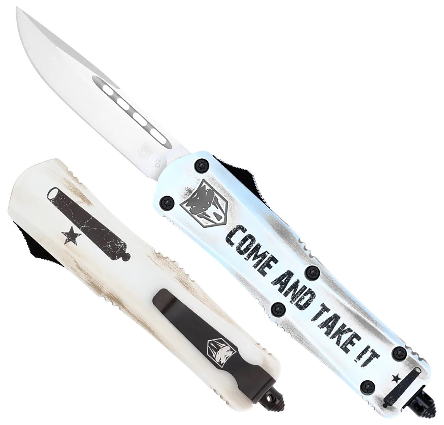 CobraTec Knives SCATIFS3DNS FS-3 Come And Take It Small 3″ OTF Drop Point Plain D2 Steel