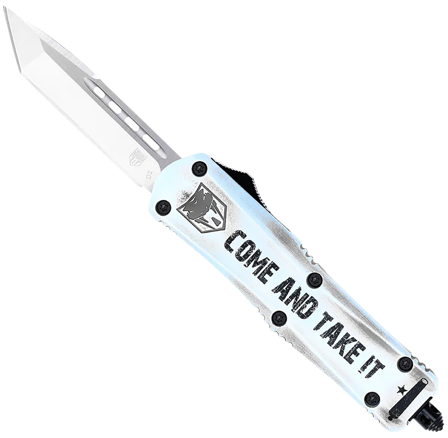 CobraTec Knives SCATIFS3TNS FS-3 Small 3″ OTF Tanto Plain D2 Steel w/glass breaker