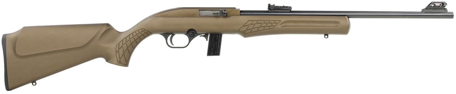 Rossi RS22L1811L RS22  Semi-Auto 22 LR 10+1 18 Black Barrel, Bronze Monte Carlo Stock/Rec, Fiber Optic Sights