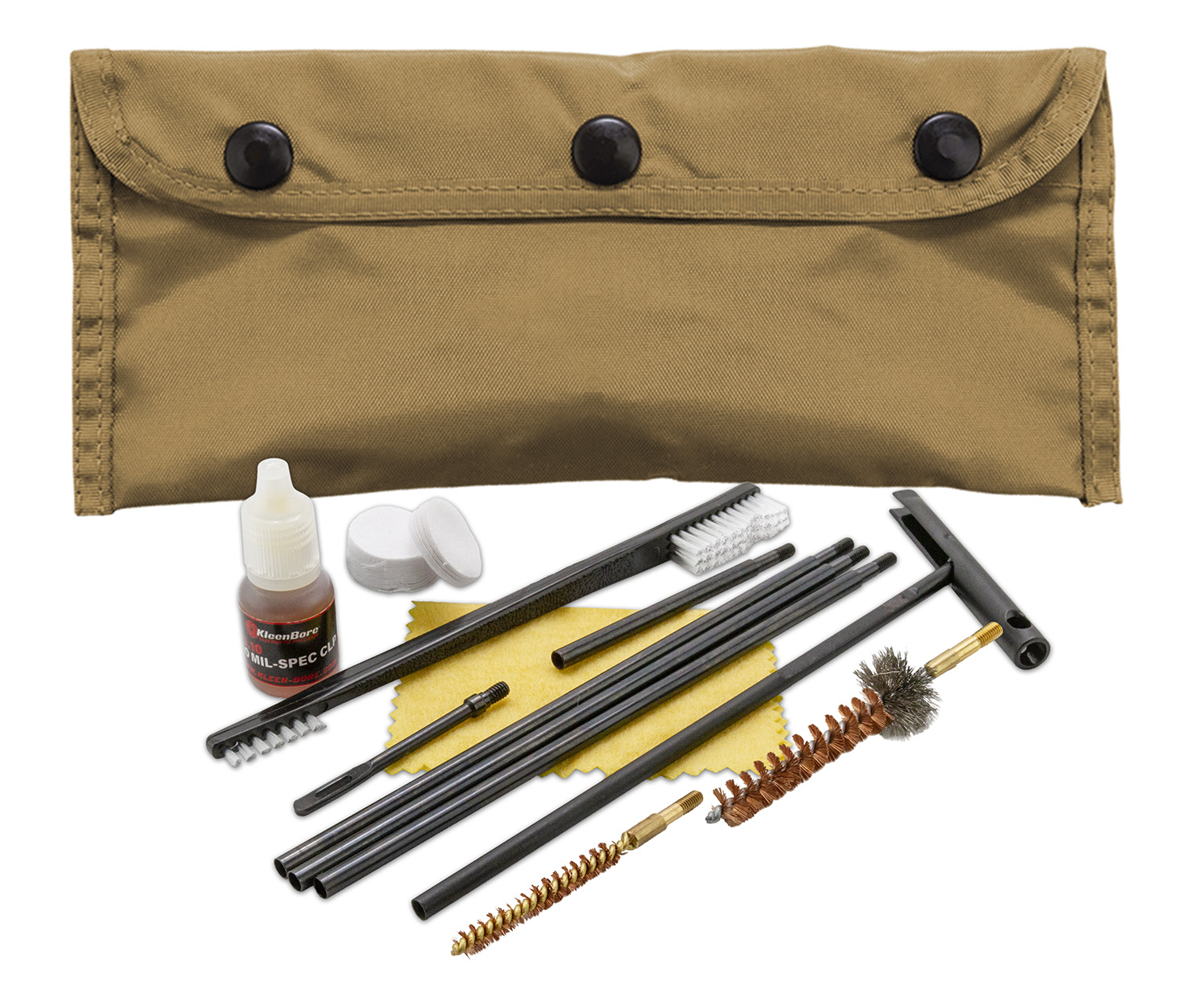 KleenBore POU302T Modular Cleaning Kit Coyote Tan MultiCaliber Gun