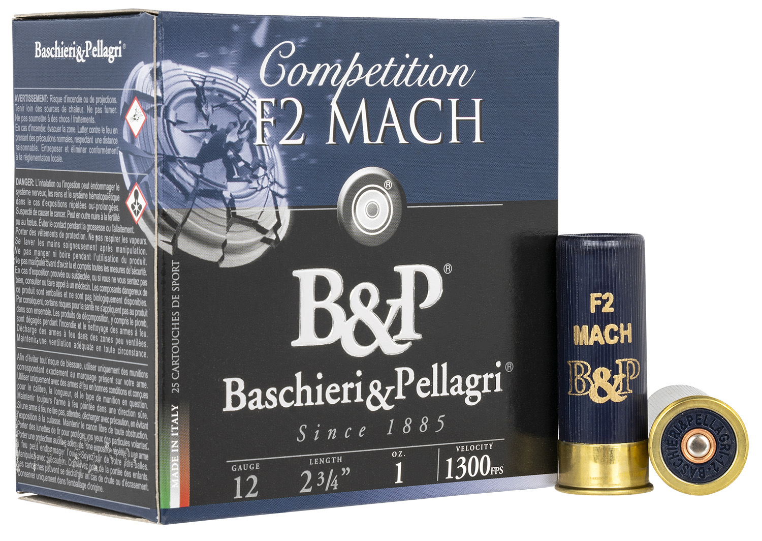 B&P 12B1F2H7 Competition F2 Mach 12 Gauge 2.75" 1 Oz 7.5 Shot 25 Per Box/ 10 Cs