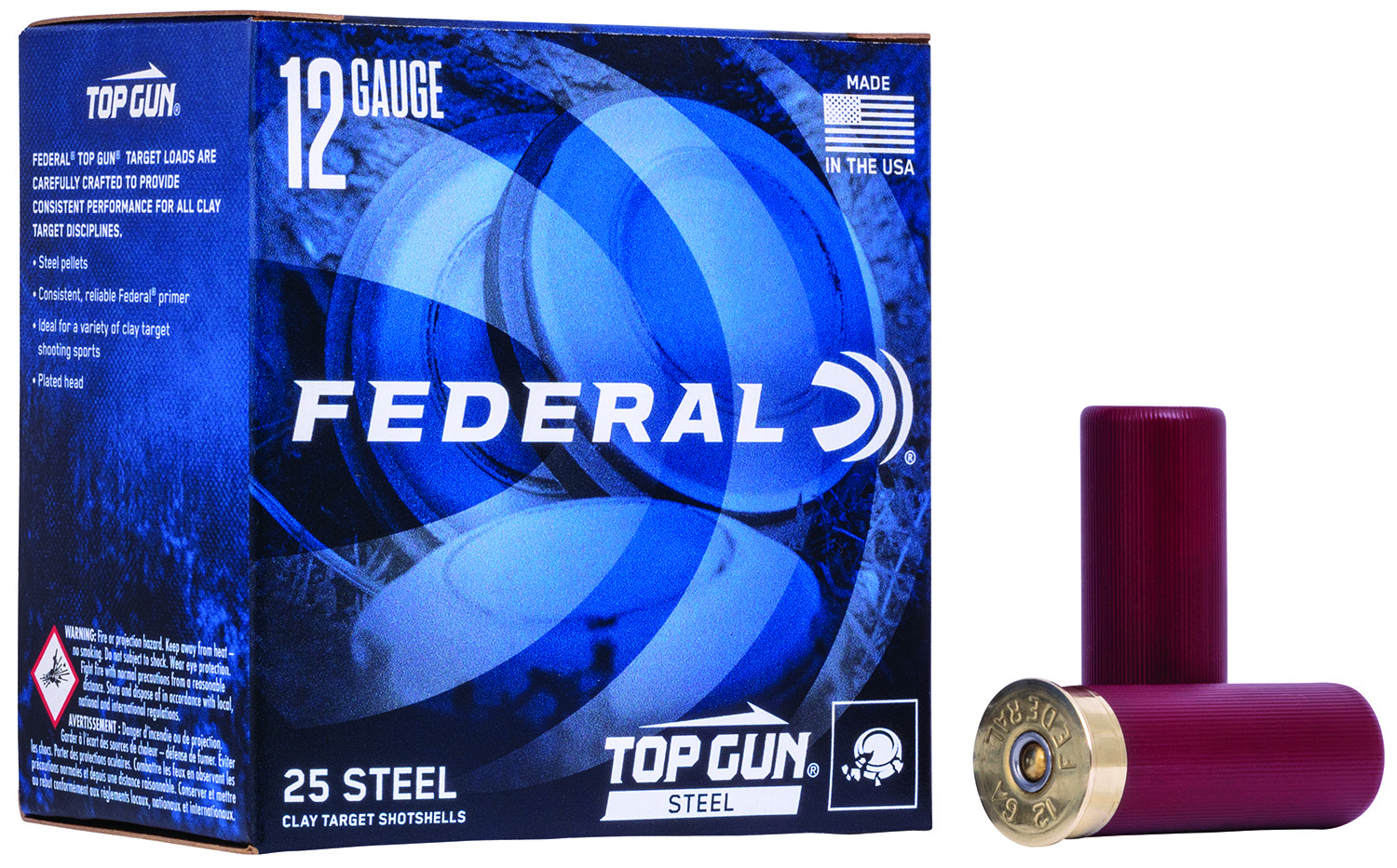 Federal TG1477 Top Gun Steel 12Gauge 2.75” 1 1/8oz 7Shot 25 Per Box/10