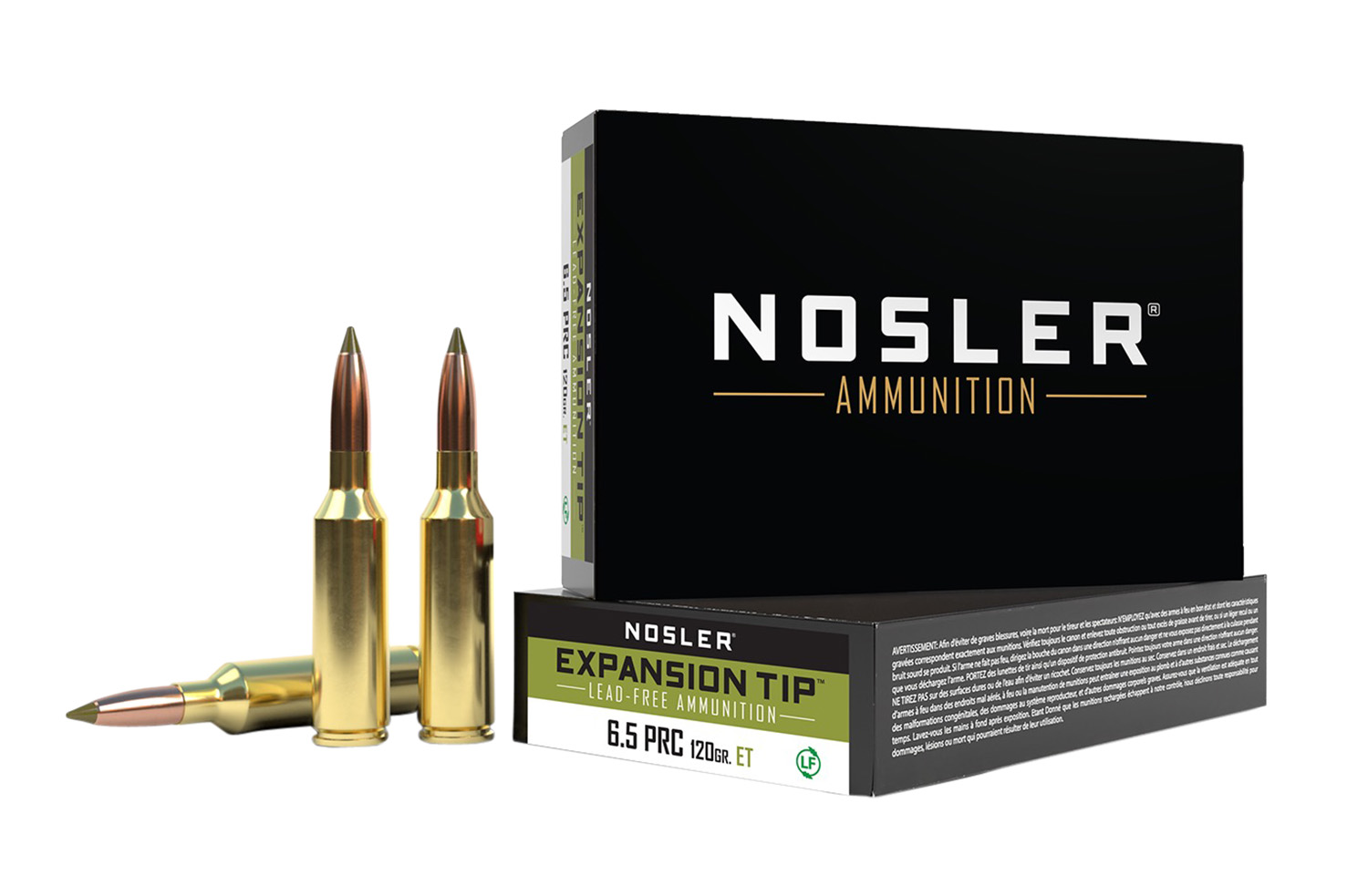 Nosler 40688 E-Tip Hunting 6.5 Prc 120 Gr Spitzer E-Tip Lead-Free 20 Per Box/ 10 Cs