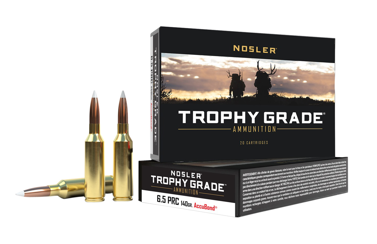 Nosler 61014 Trophy Grade Hunting 6.5 Prc 140 Gr Nosler Accubond 20 Per Box/ 10 Cs