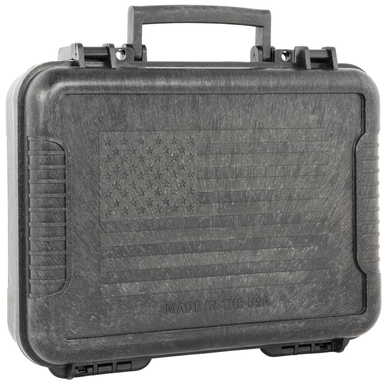 Outdoor Connection 10017 Molded Pistol Case  11 Long Black w/US Flag Polypropylene