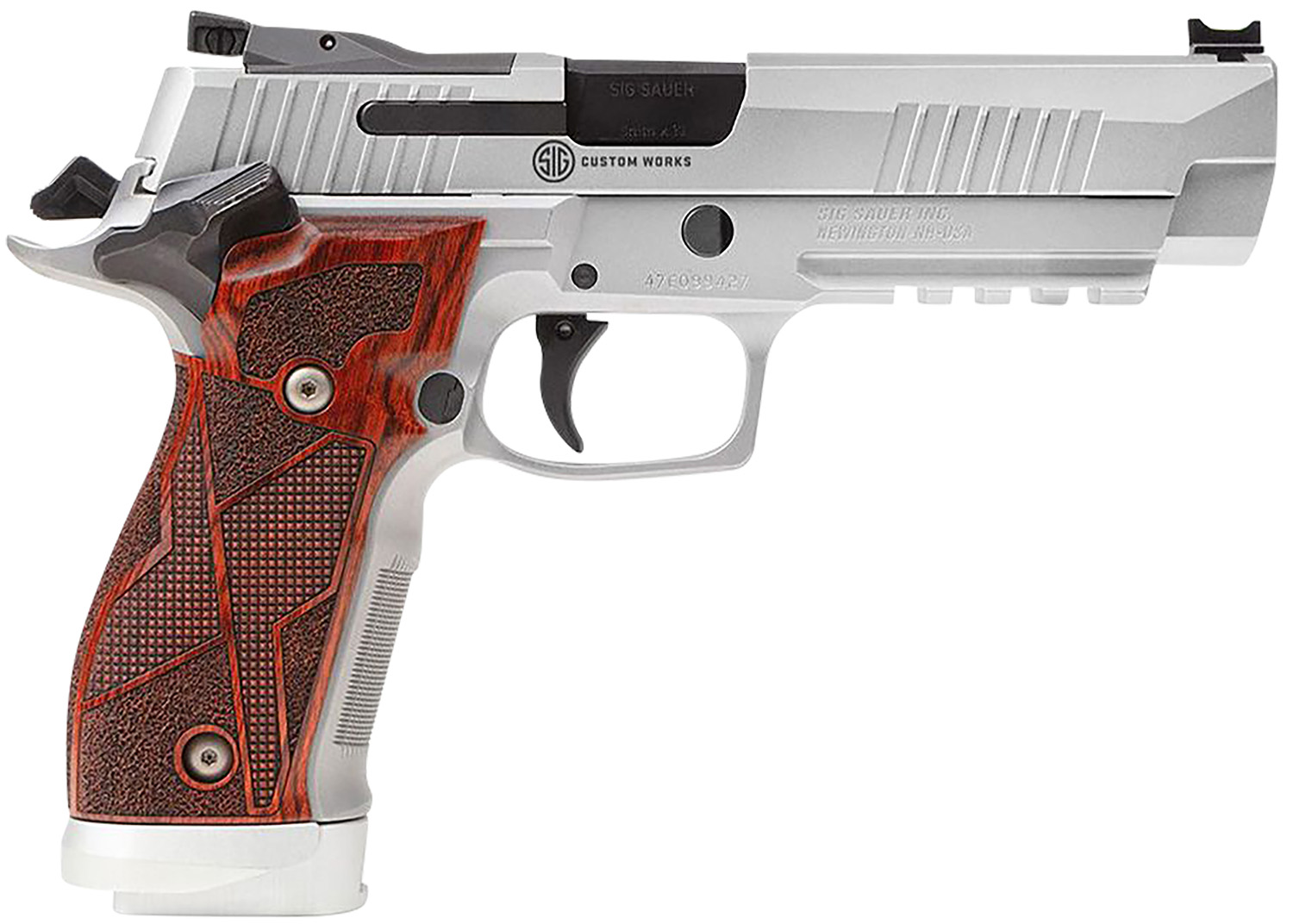 Sig Sauer 226X59CLASSIC10 P226 X-Five Classic 9mm Luger 10+1 (3) 5", Stainless, Picatinny Rail & Beavertail Frame, Serrated Optic Cut Slide, Custom Hogue Cocobolo Grip