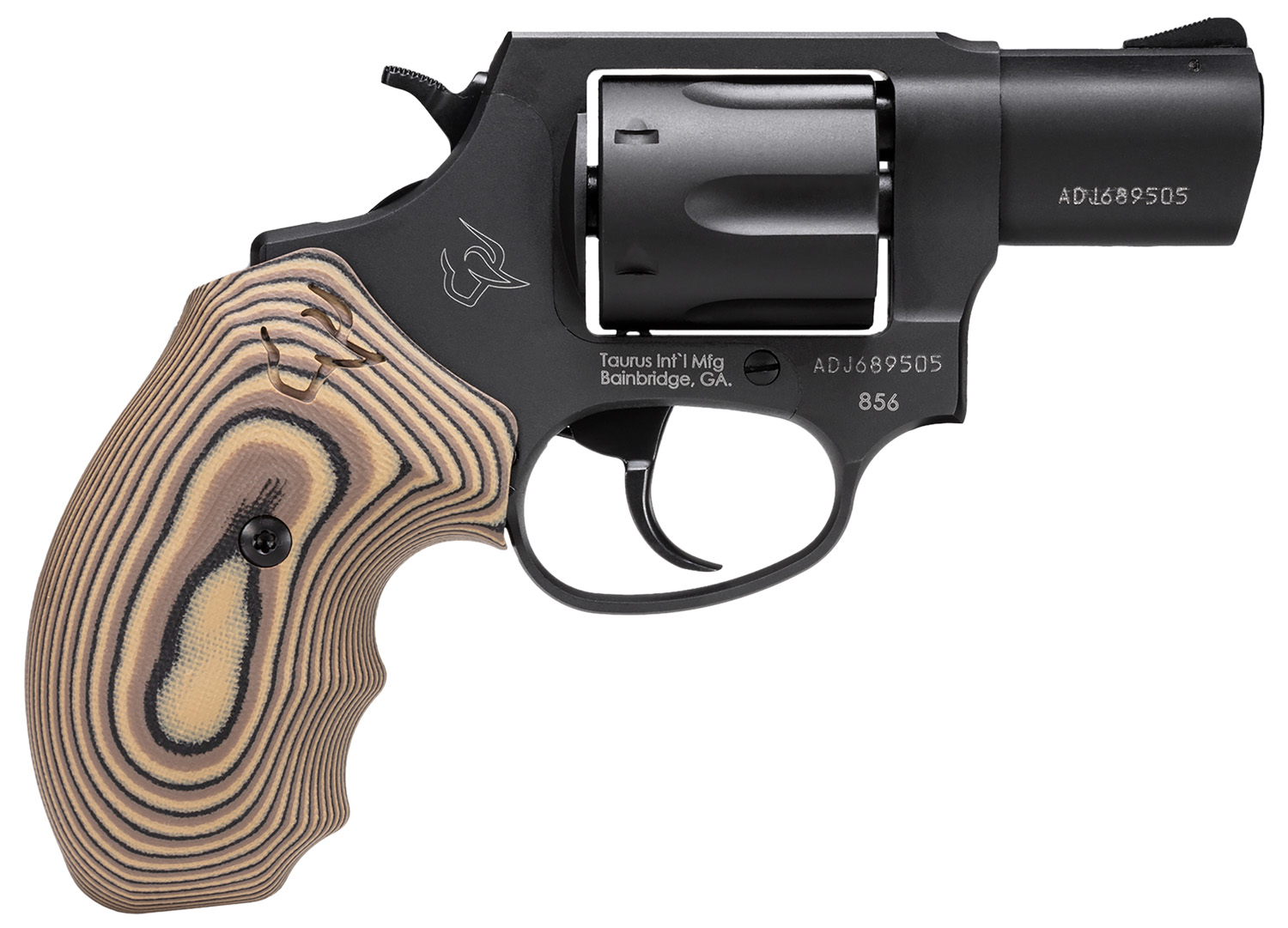 Taurus 285621VZ19 856 .38 Special Revolver 2" Black Steel Brown VZ Grip