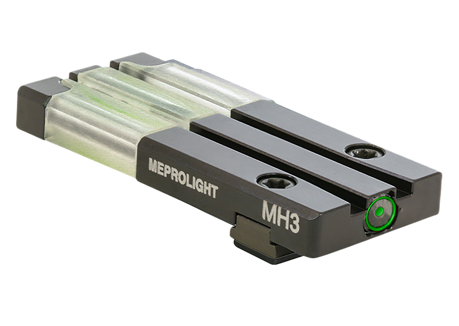Meprolight 631023108 FT Bullseye Rear Sight Green Tritium Fiber Optic Glock