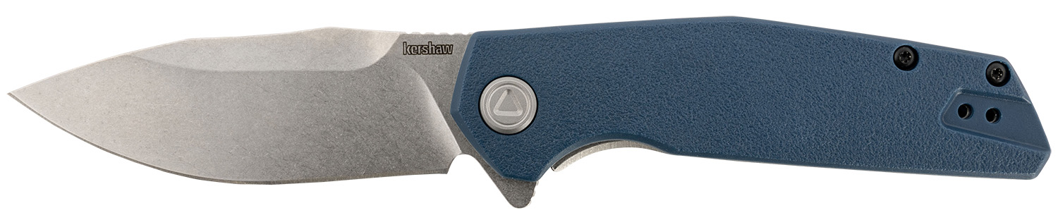 Kershaw 2036 Lucid Folding Knife 3.2 in Blue Stonewashed 8Cr13MoV Blade - Kershaw - CLIP POINT
