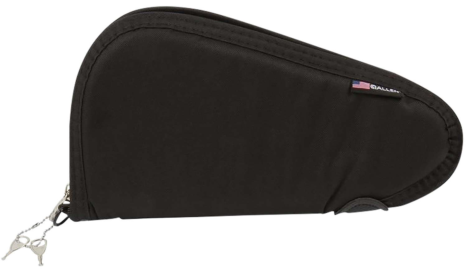 Allen 7411 Locking Handgun Case Black Endura, YKK Zippers & Foam Padding Includes 2 Keys 11 L