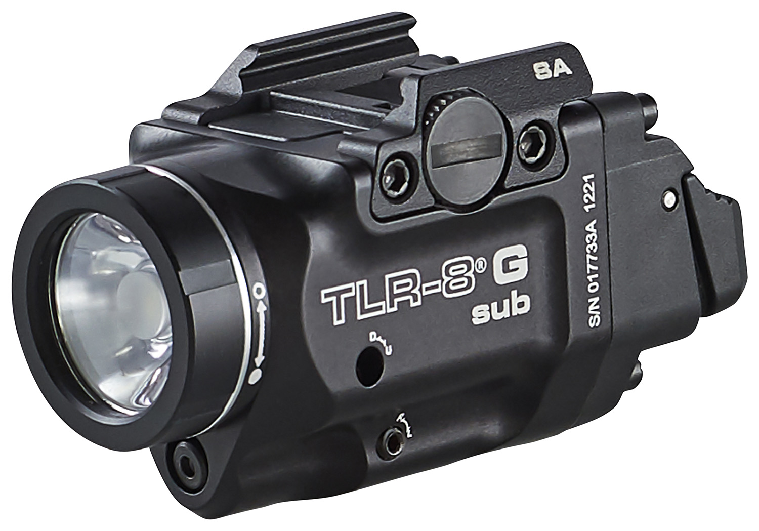 Streamlight 69439 TLR-8 Sub W/Laser Green Laser 500 Lumens 640-660Nm Wavelength, Black 141 Meters Beam Distance, Fits Sp