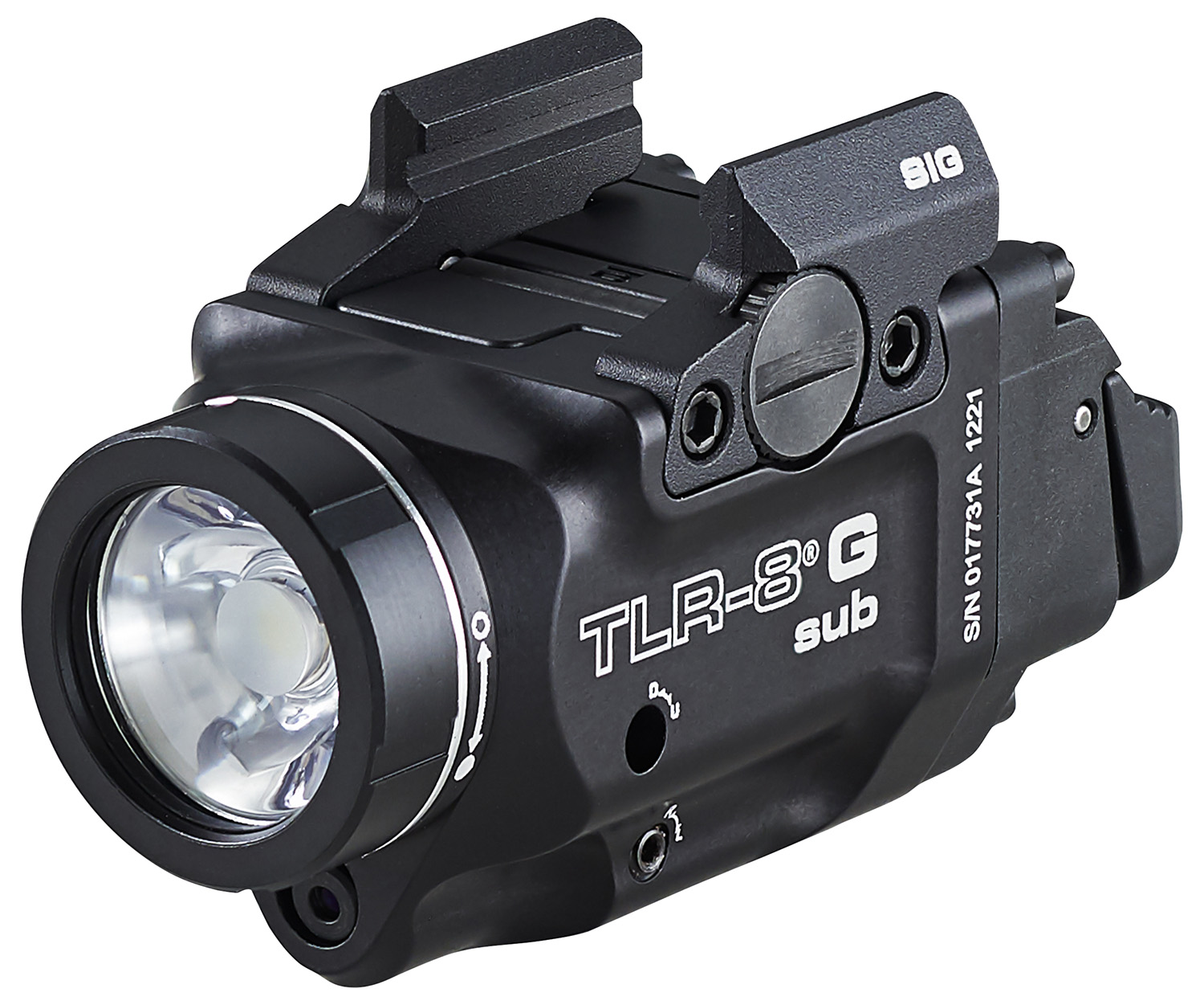 Streamlight 69437 TLR-8 w/Laser Black Anodized, Green Laser 5.0 mW/500 ...