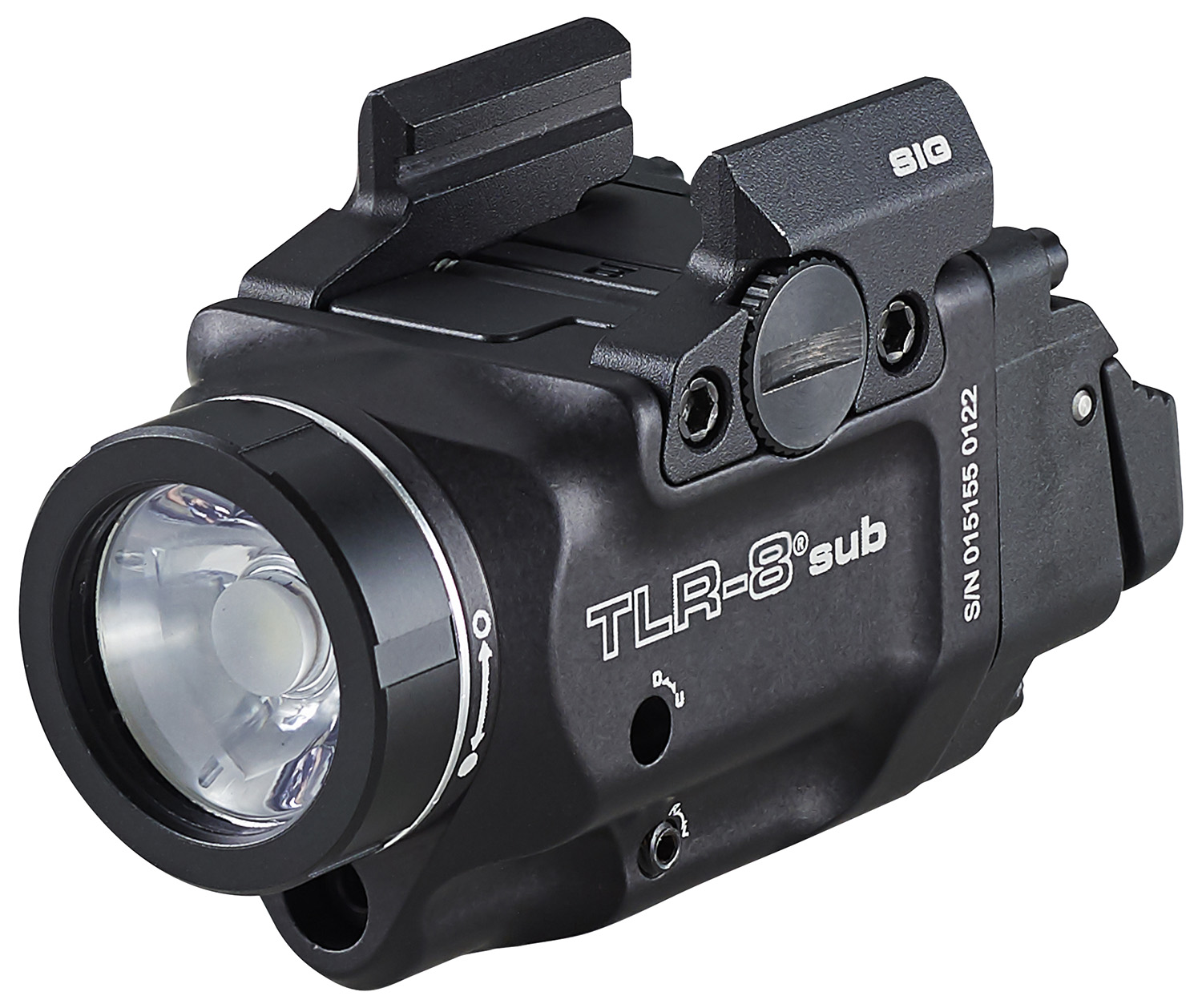 Streamlight 69417 TLR-8 Sub W/Laser Red Laser 500 Lumens, 640-660Nm Wavelength, Black 141 Meters Beam Distance, Fits Sig