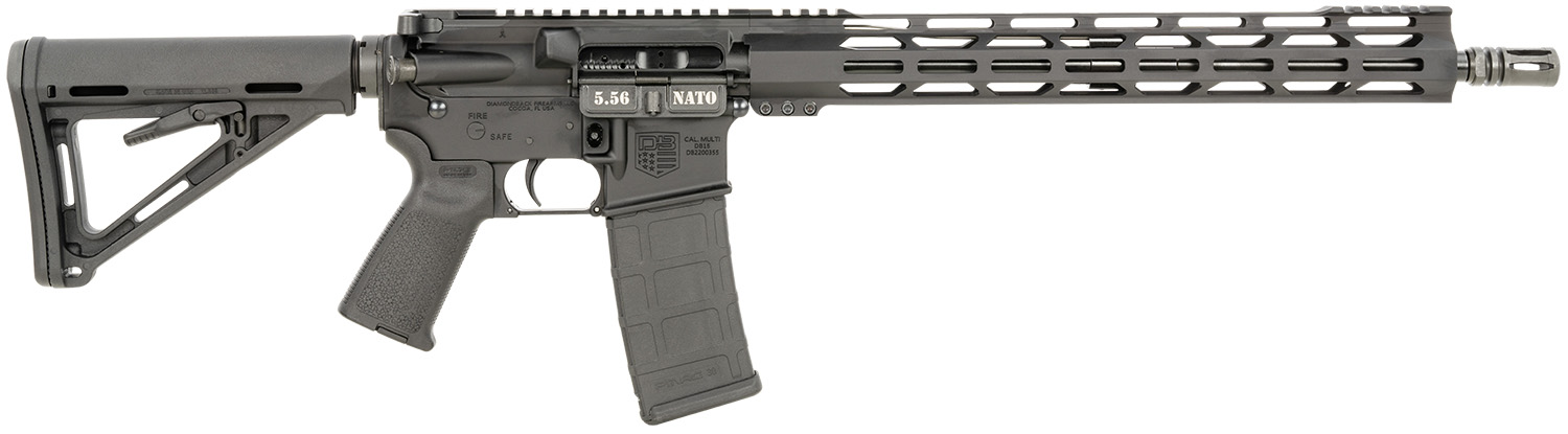 Diamondback DB1717K005 DB15  5.56x45mm NATO 30+1 16, Black, Magpul Carbine Stock & MOE Grip, 15 M-Lok Handgaurd