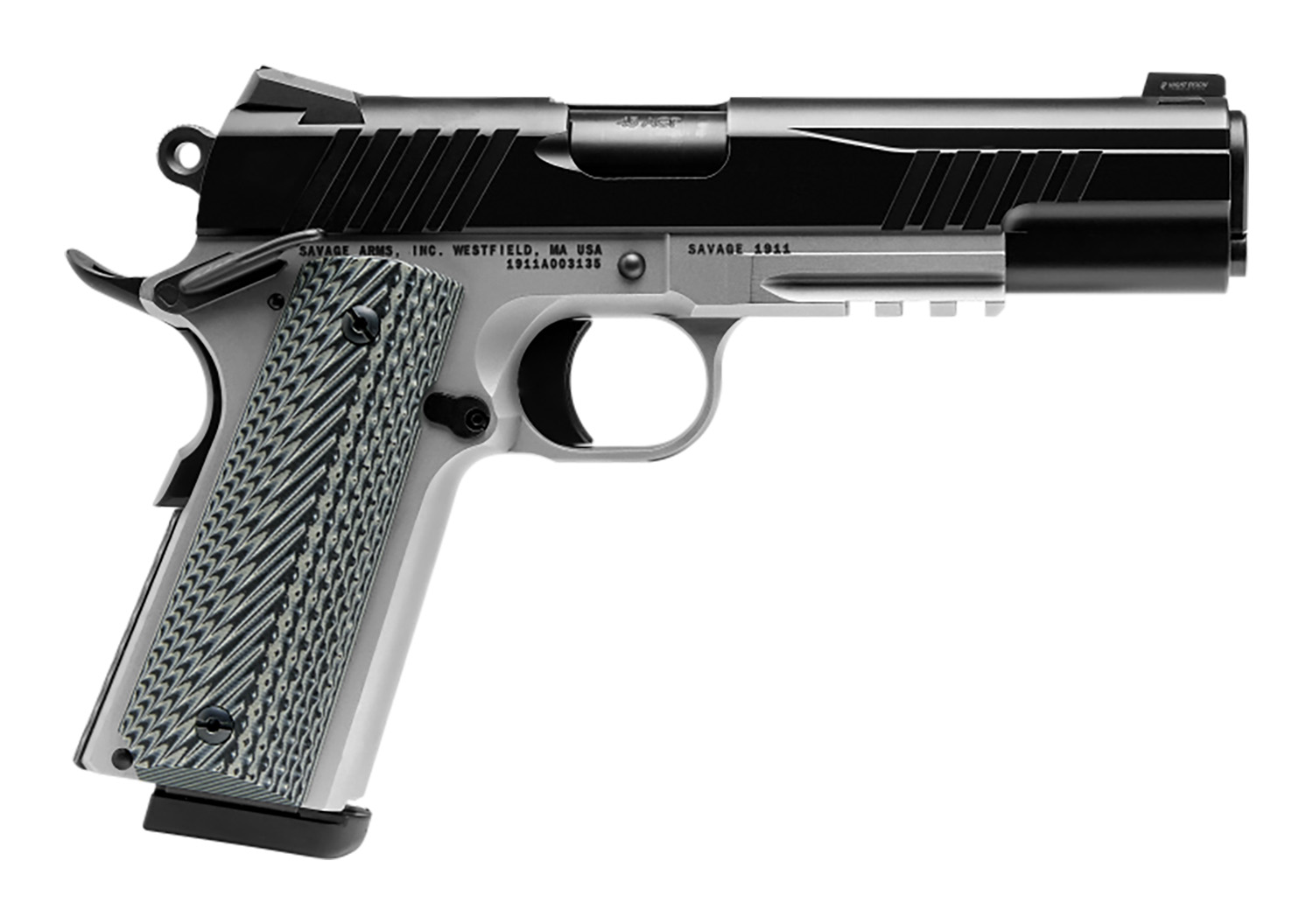 1911 GOV 45ACP BL/SS RAIL 67207