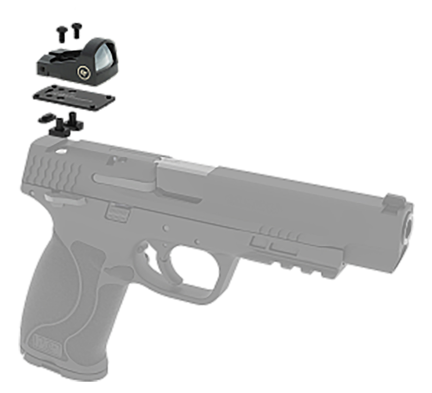 Crimson Trace 0130000201 CTS-1520 W/Mounting Kit Black W/Red Laser Compatible W/S&W M&P/Glock Handgun Dovetail Mount