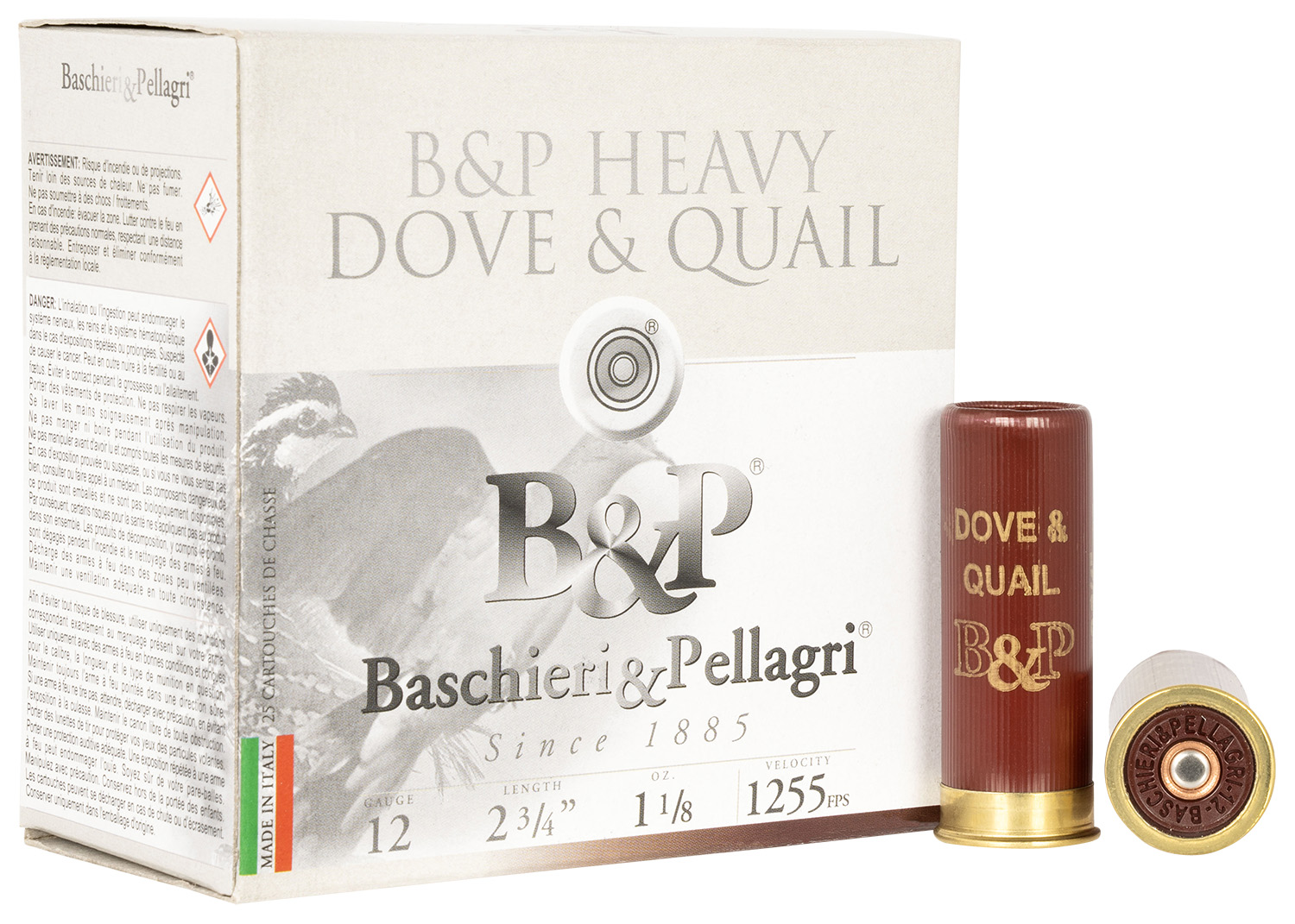 Fiocchi 12B18D6 B&P Heavy Dove & Quail 12 Gauge 2.75" 1 1/8 Oz 6 Shot 25 Per Box/ 10 Cs
