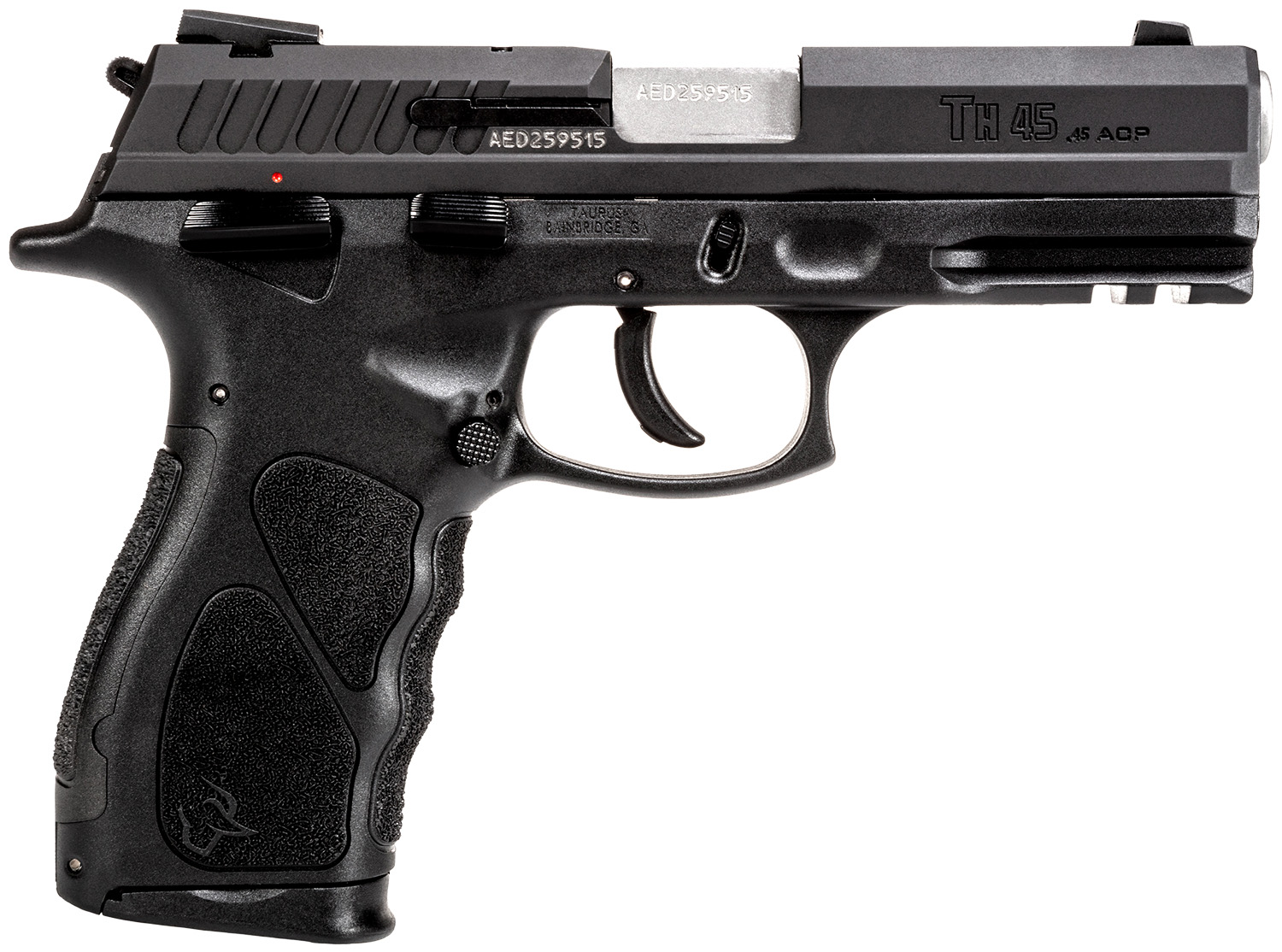 Taurus 1TH45041 TH  Full Size 45 ACP 13+1 4.27" Matte Stainless Steel Barrel, Matte Black Serrated Slide, Black Polymer Frame w/Picatinny Rail, Black Interchangeable Backstrap Grip Right Hand